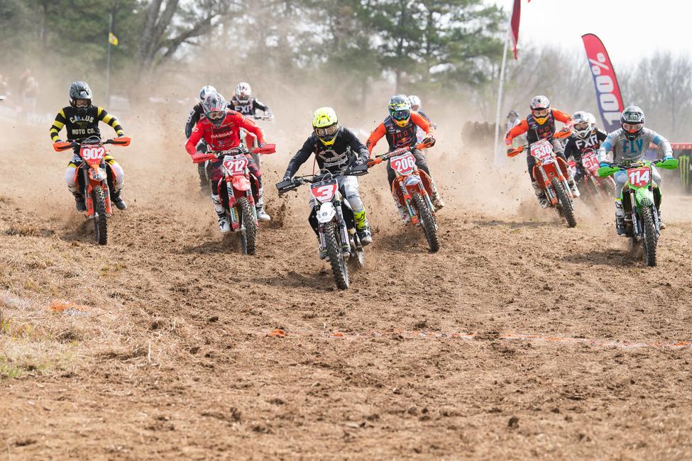 Jordan Ashburn (Magna1 Motorsports/Husqvarna) earned the $250 All Balls Racing XC1 Holeshot Award. Photo: Mack Faint