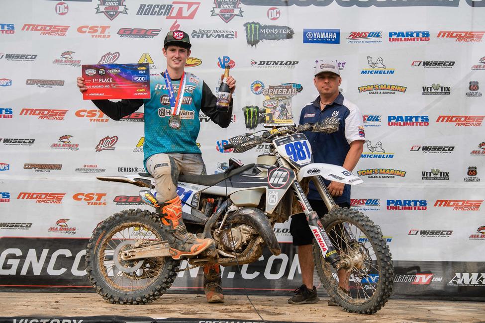 Jonathan Johnson (Magna1 Motorsports) earned his third-straight FMF XC3 120 Pro-Am class win. Photo: Mack Faint