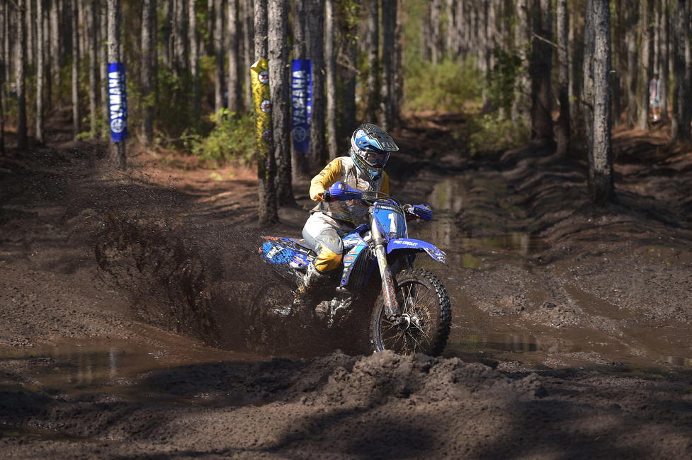 Becca Sheets (BABS Racing Yamaha) brought home the win at round two in the WXC class on Sunday morning. Photo: Ken Hill