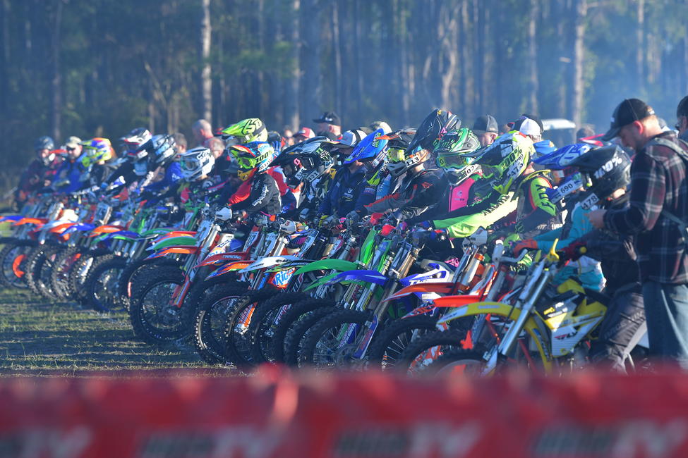 Youth motorcycle racing at the Wild Boar GNCC. Photo: Ken Hill