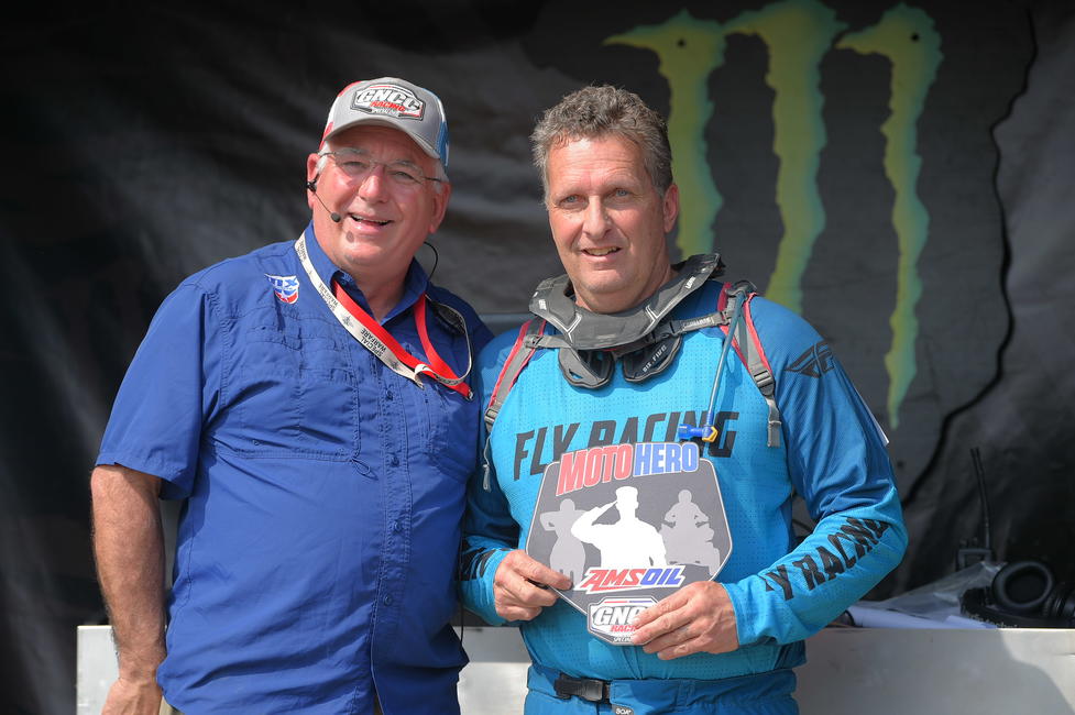 Warrior ATV racer, Greg Phillips was appointed as the Camp Coker AMSOIL Moto Hero. Photo: Ken Hill