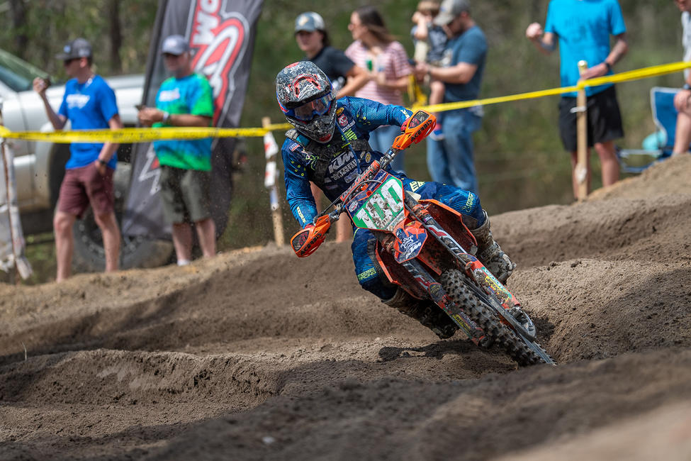 Simon Johnson back on his KTM after time off for injury.  (Shan Moore photo)