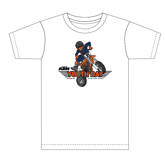 KTM Youth Day T-Shirt for this weekend's John Penton GNCC. 