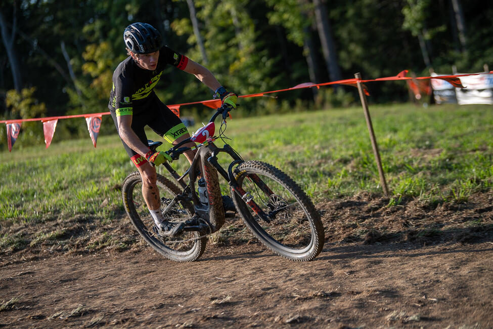 Kyle Smith took advantage of a mishap by Nick Mackie to claim second overall. Photo: Shan Moore