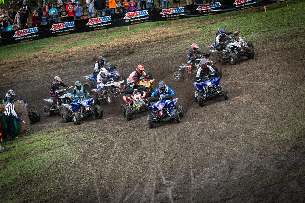 Walker Fowler grabbed the $100 All Balls Racing XC1 Holeshot Award. Photo: Mack Faint