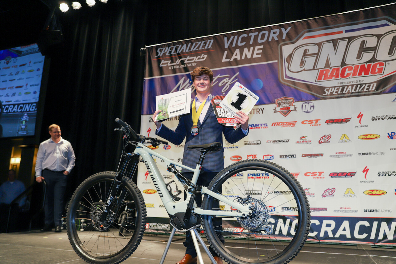 Cole Forbes took home the Specialized Youth Rider of the Year award on bike night.