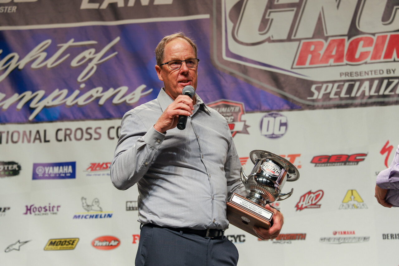 Yamaha's Donnie Luce accepted the ATV Manufacturers Cup on Friday evening.
