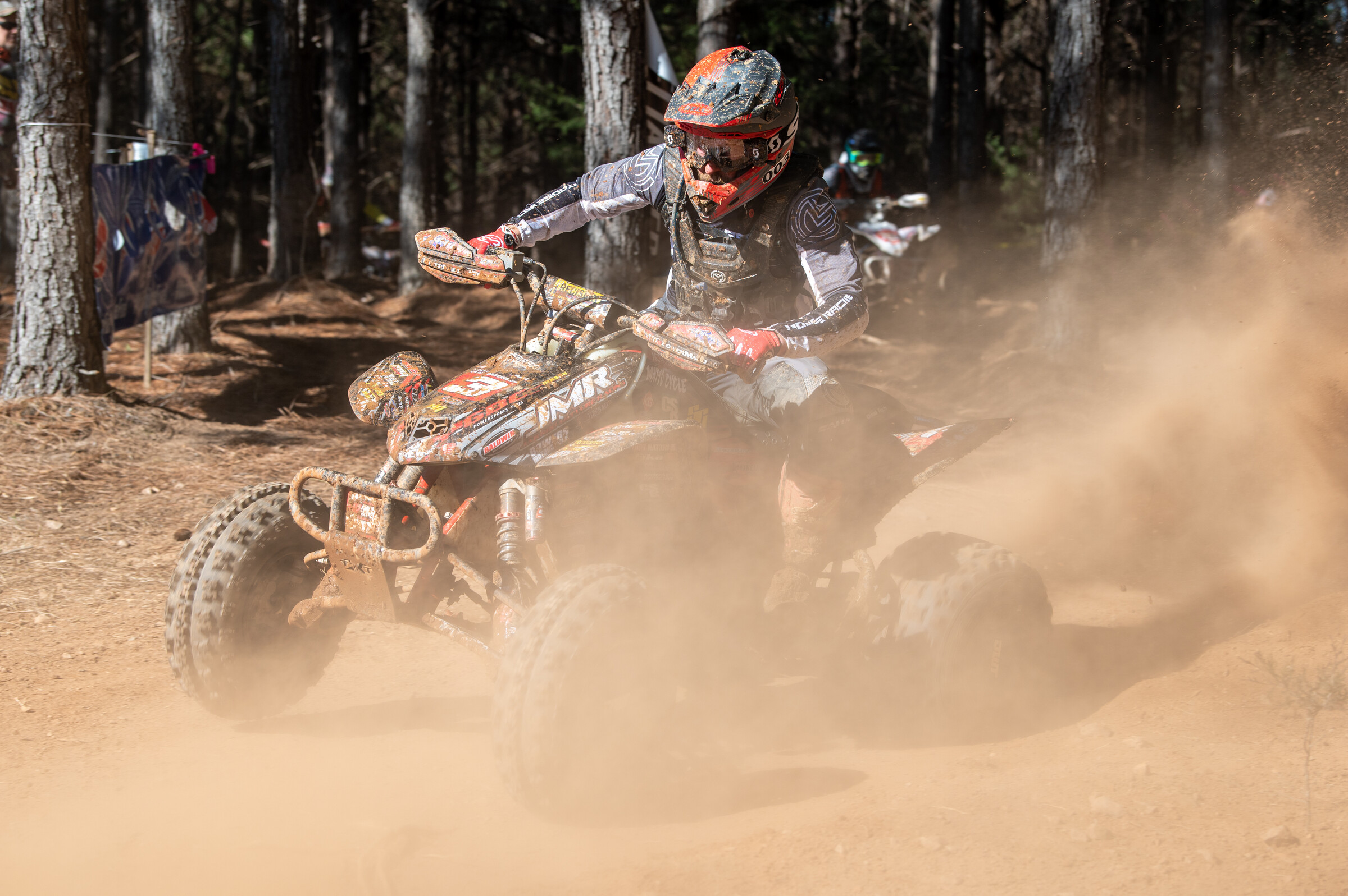 Jarrod McClure would battle at the front of the pack throughout the race, earning third overall on the day.