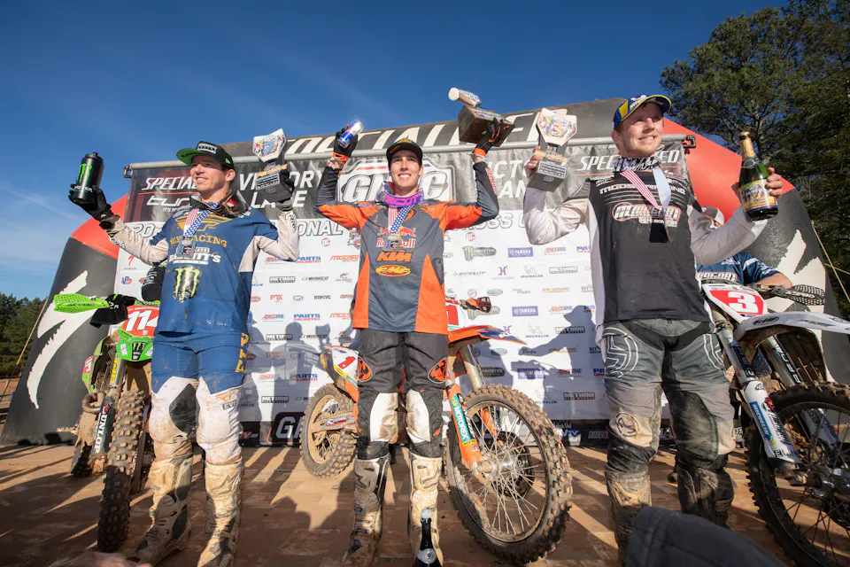 FMF KTM's Ben Kelley Off to a Strong GNCC Title Defense With Round 1 Victory in South Carolina