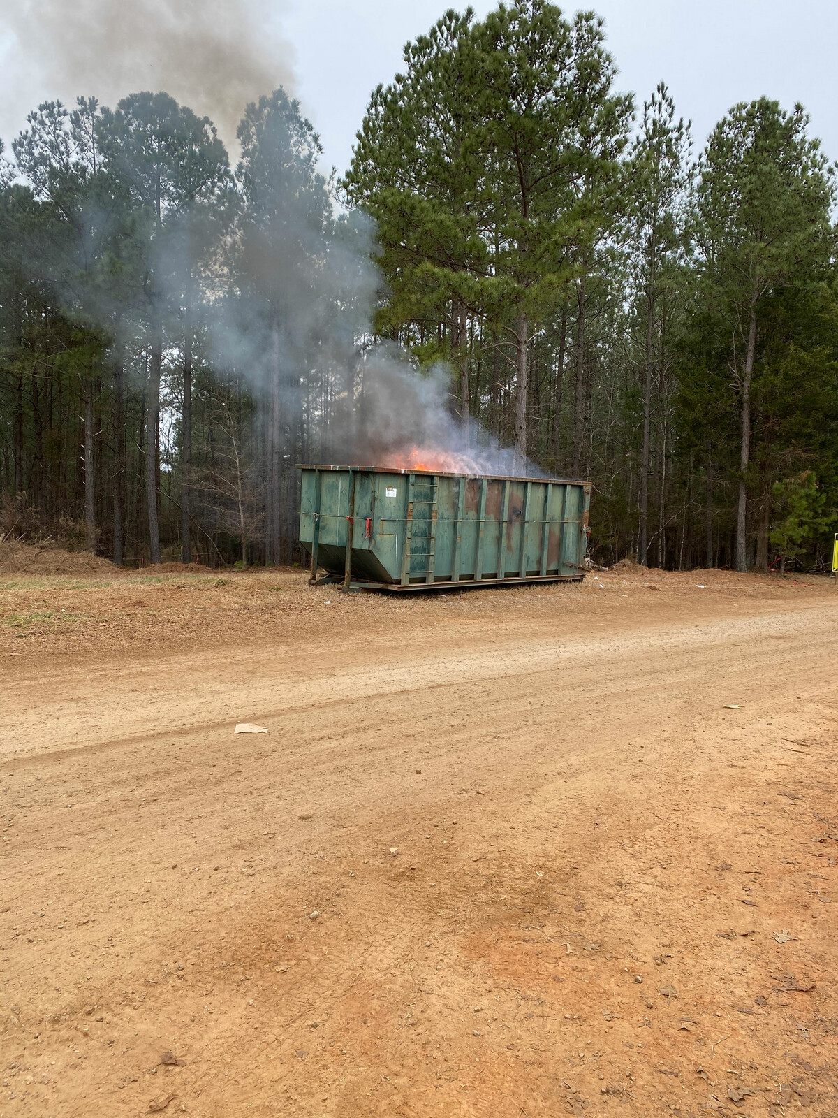 A real life dumpster fire.