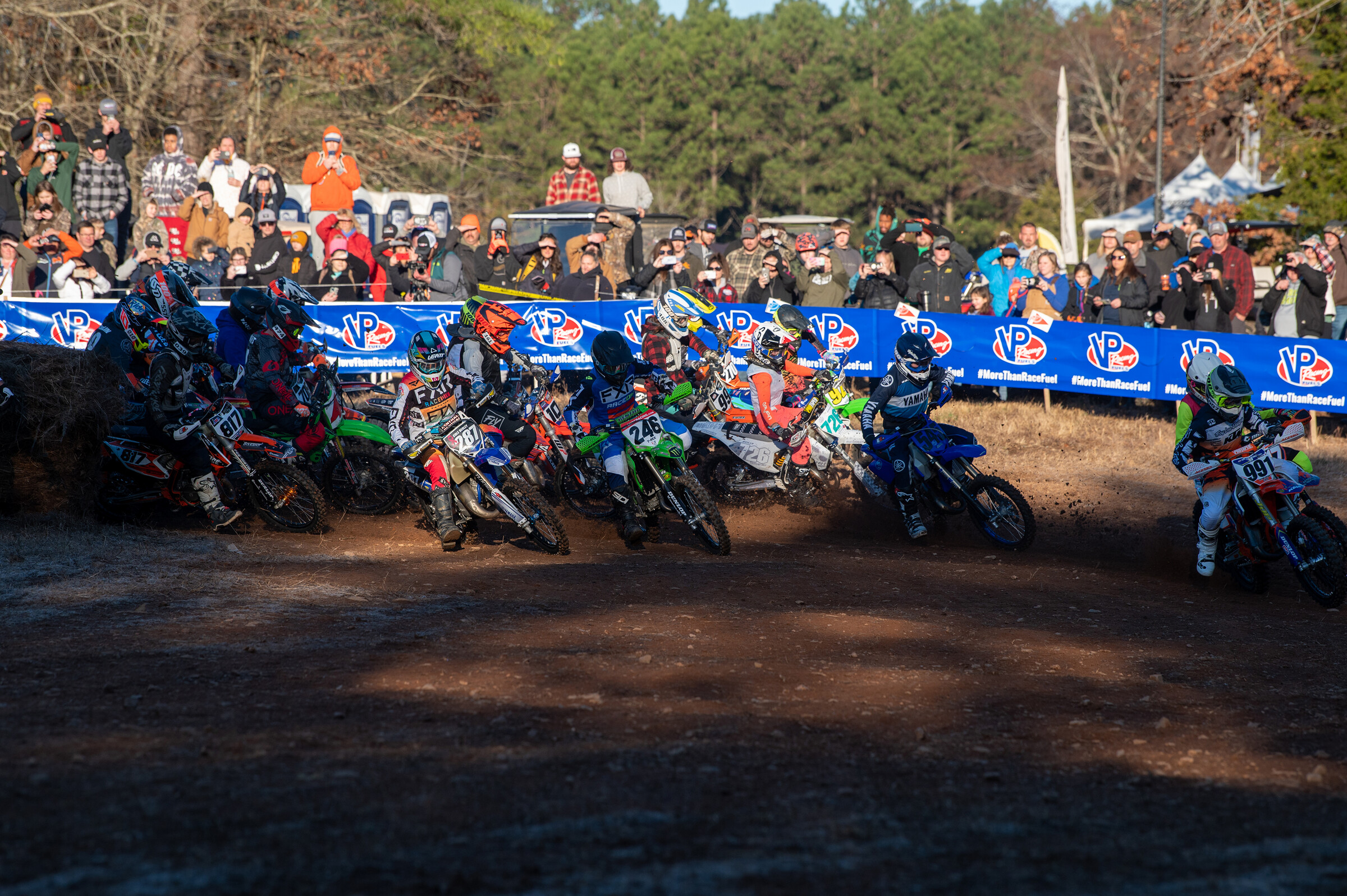 DeFeo chasing that holeshot in the youth race.