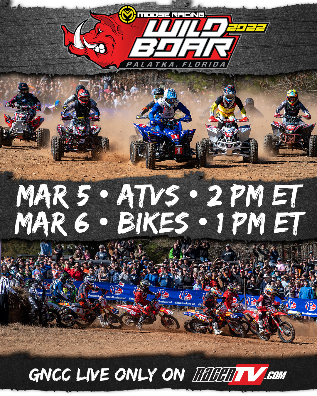 Tune in on Saturday and Sunday on RacerTV.com for GNCC LIVE racing.