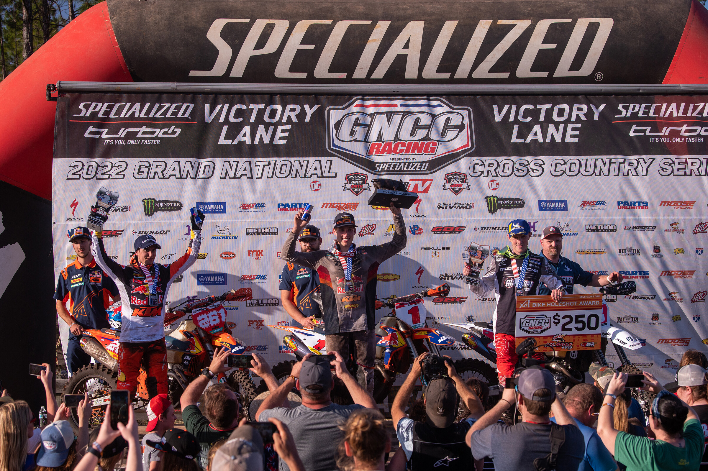 Ben Kelley (center), Josep Garcia (left) and Jordan Ashburn (right) rounded out the top three Wild Boar overall.