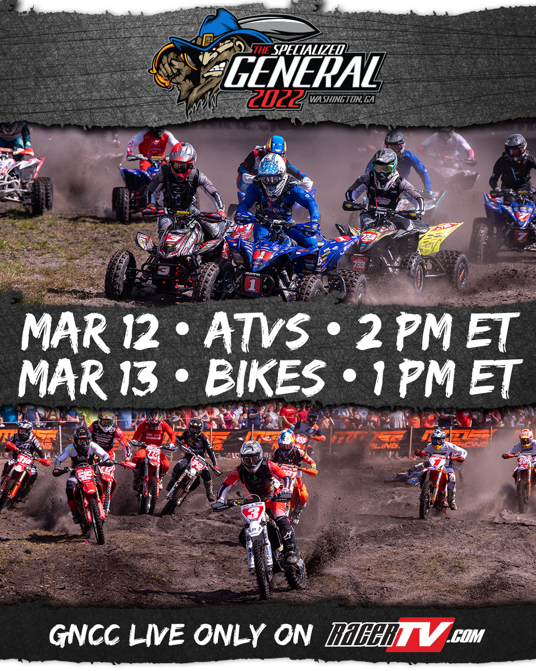 Tune In this weekend to watch The Specialized General GNCC on RacerTV.com. 