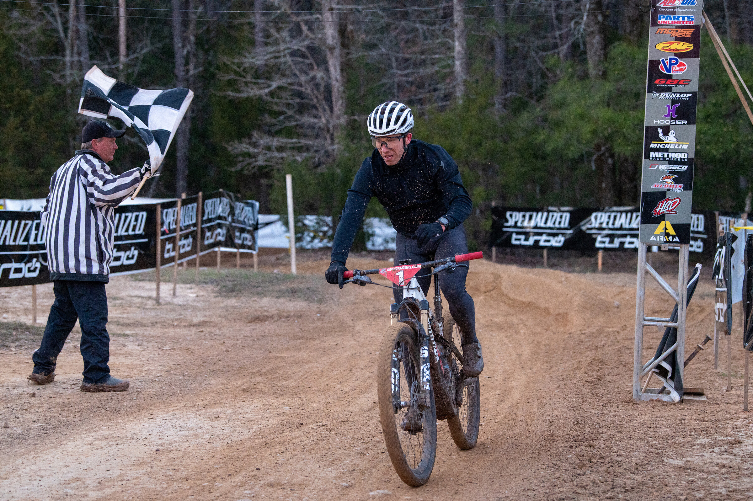 Charlie Mullins brought home the first Specialized eMTB round win.