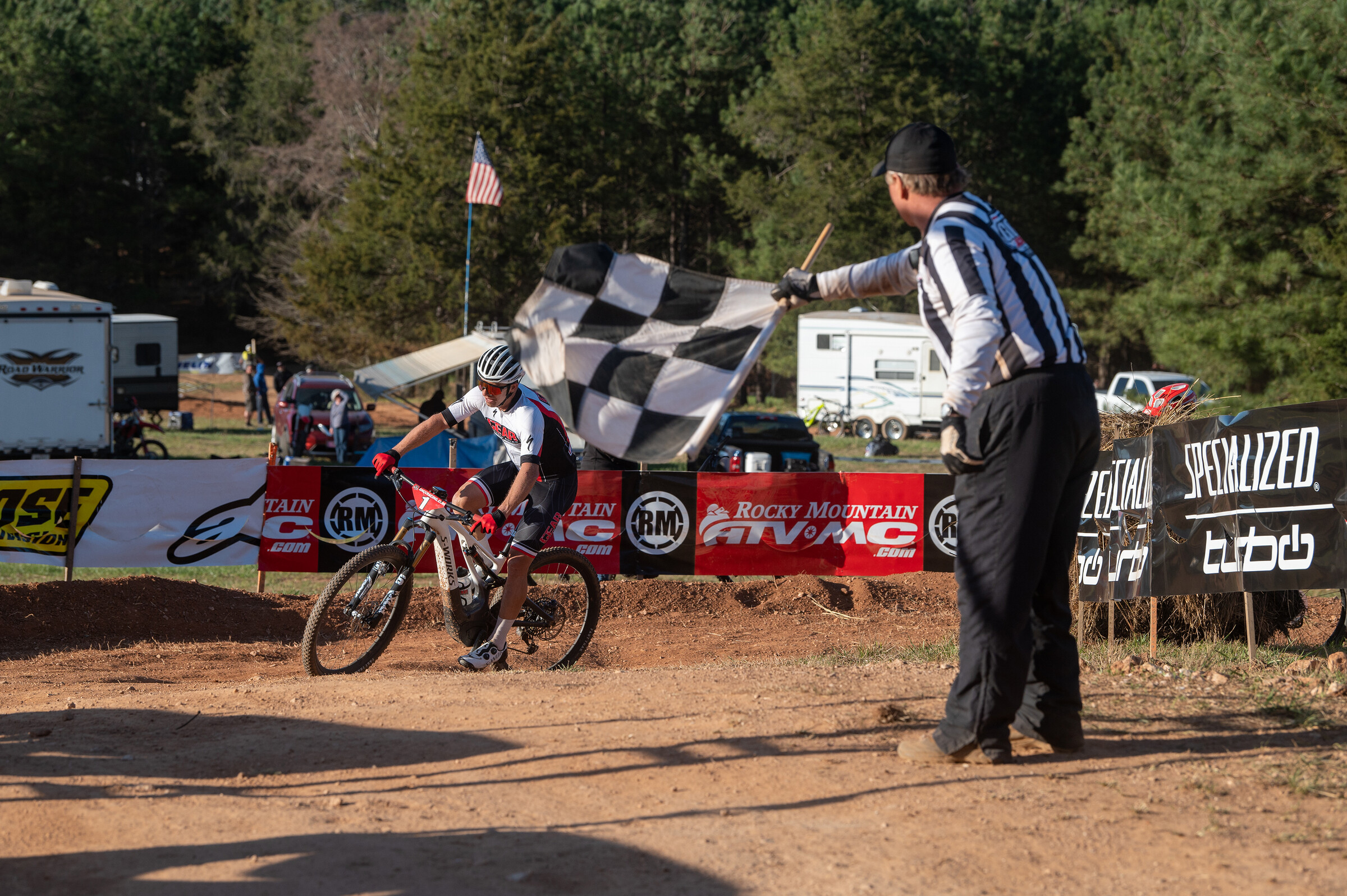 Charlie Mullins (Specialized/Gear Bicycles) claimed his second consecutive Specialized Turbo eMTB GNCC win on Saturday evening.