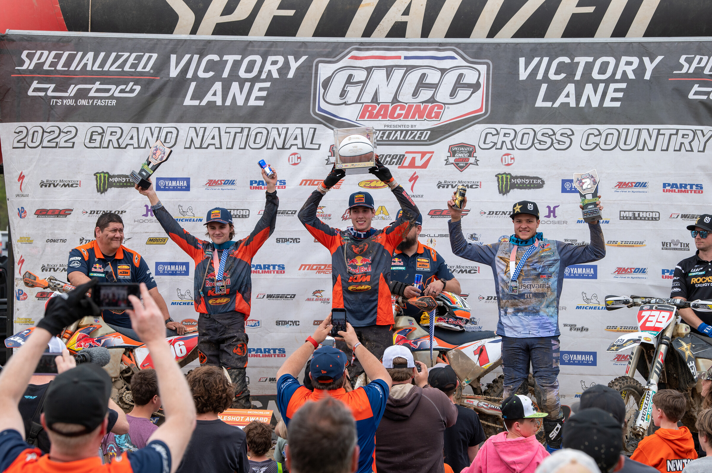 Ben Kelley (center), Trevor Bollinger (right) and Josh Toth (left) rounded out the Hoosier top three overall.