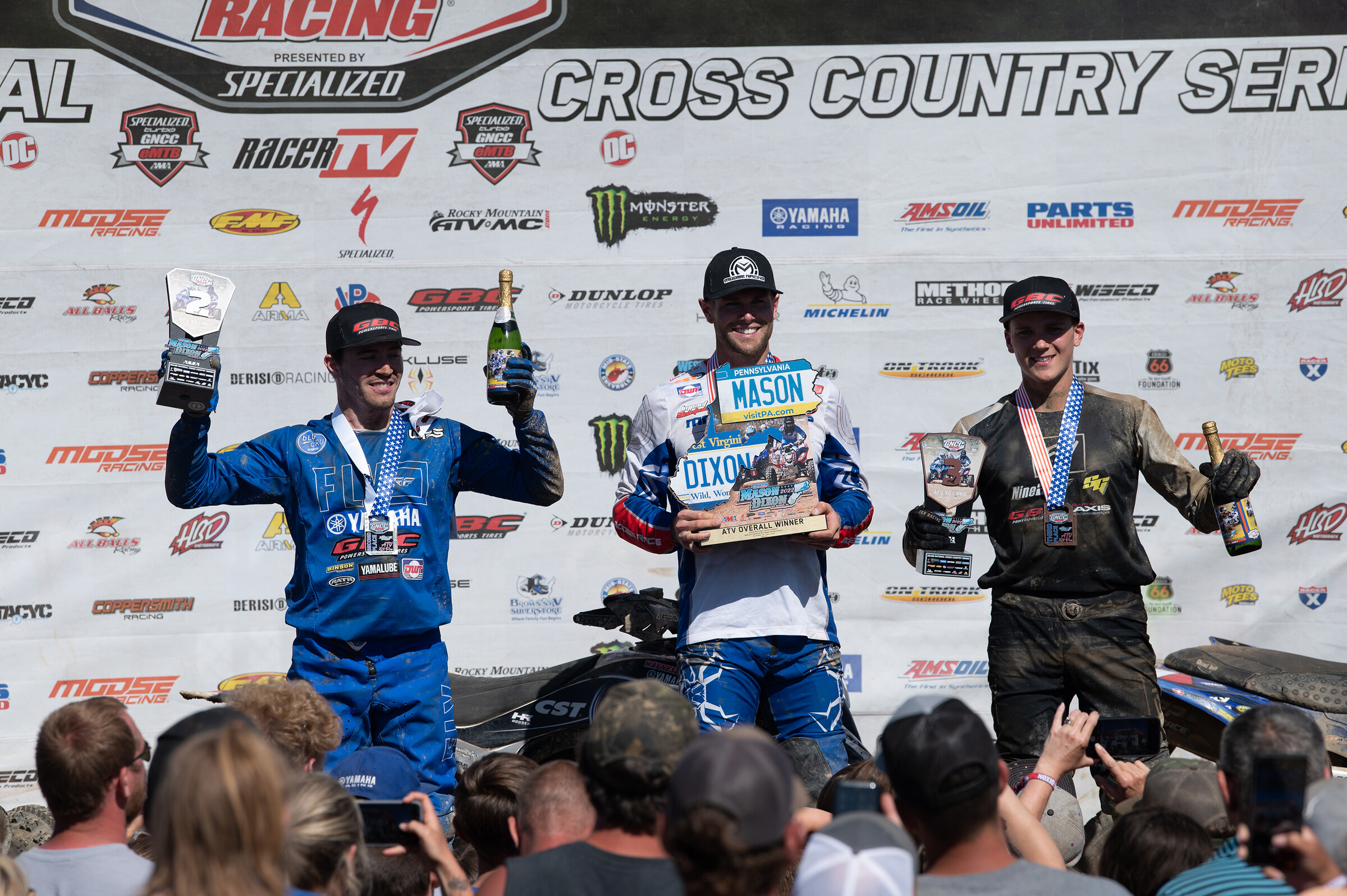 Bryce Neal (center), Walker Fowler (left) and Devon Feehan (right) rounded out the Mason-Dixon Top Three.