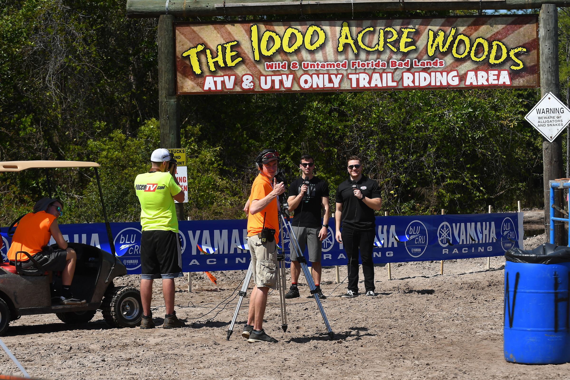 More of the RacerTV crew working together to get the opening show recorded.