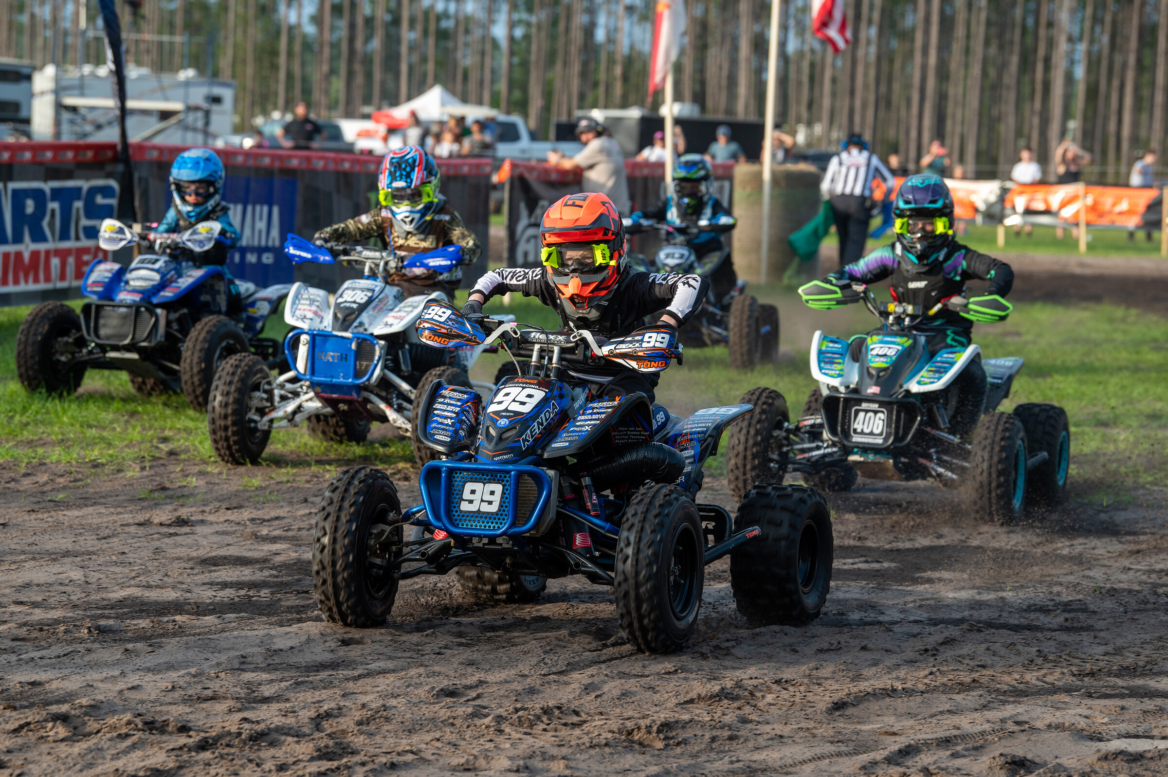 The Micro ATV racers battled through the Florida sand Saturday morning.