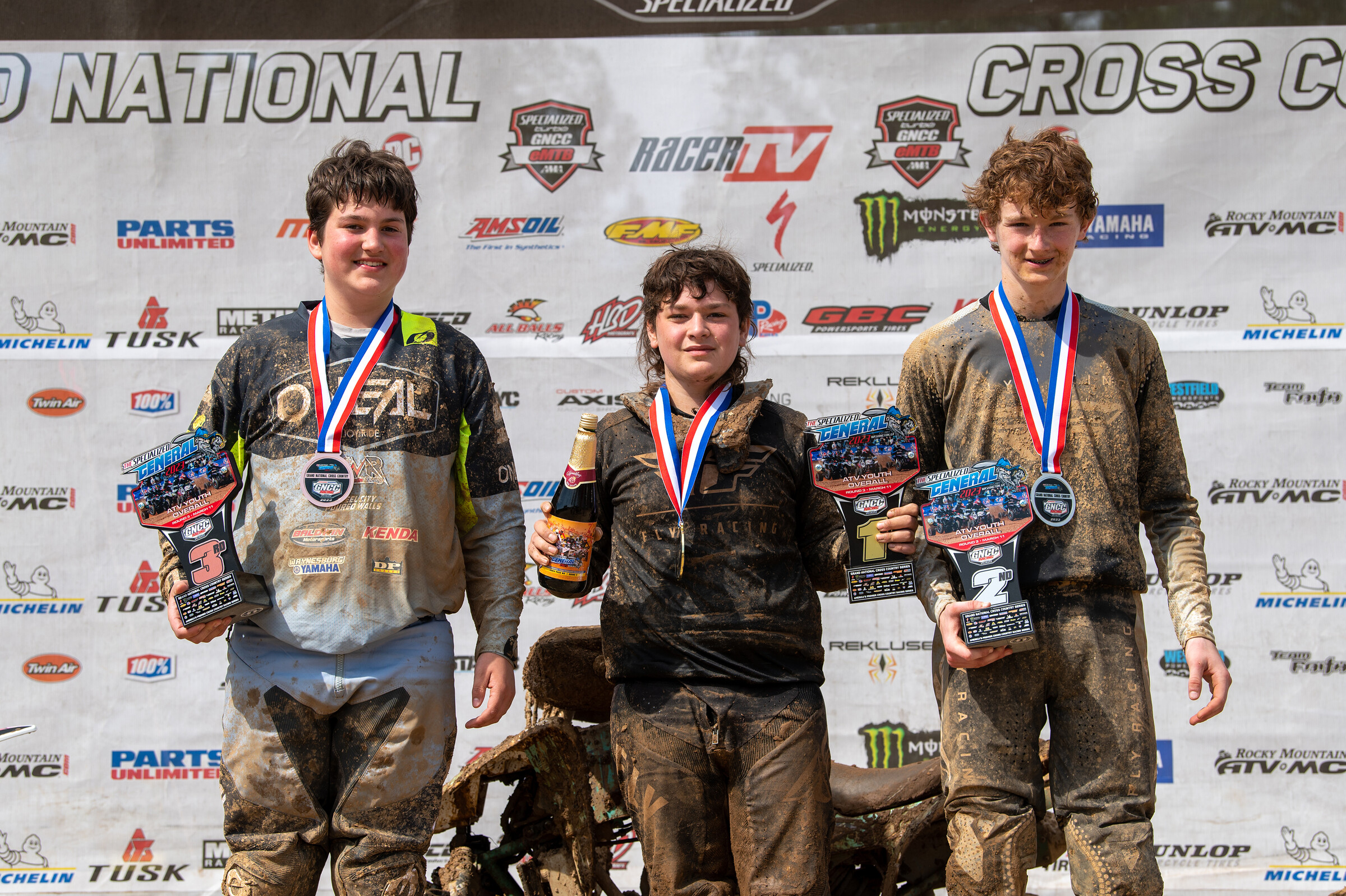 Bryce Pullen (center), Andrew Smallwood (right) and Ryan Wilhelm (left) earned the top three spots in the Youth Overall.