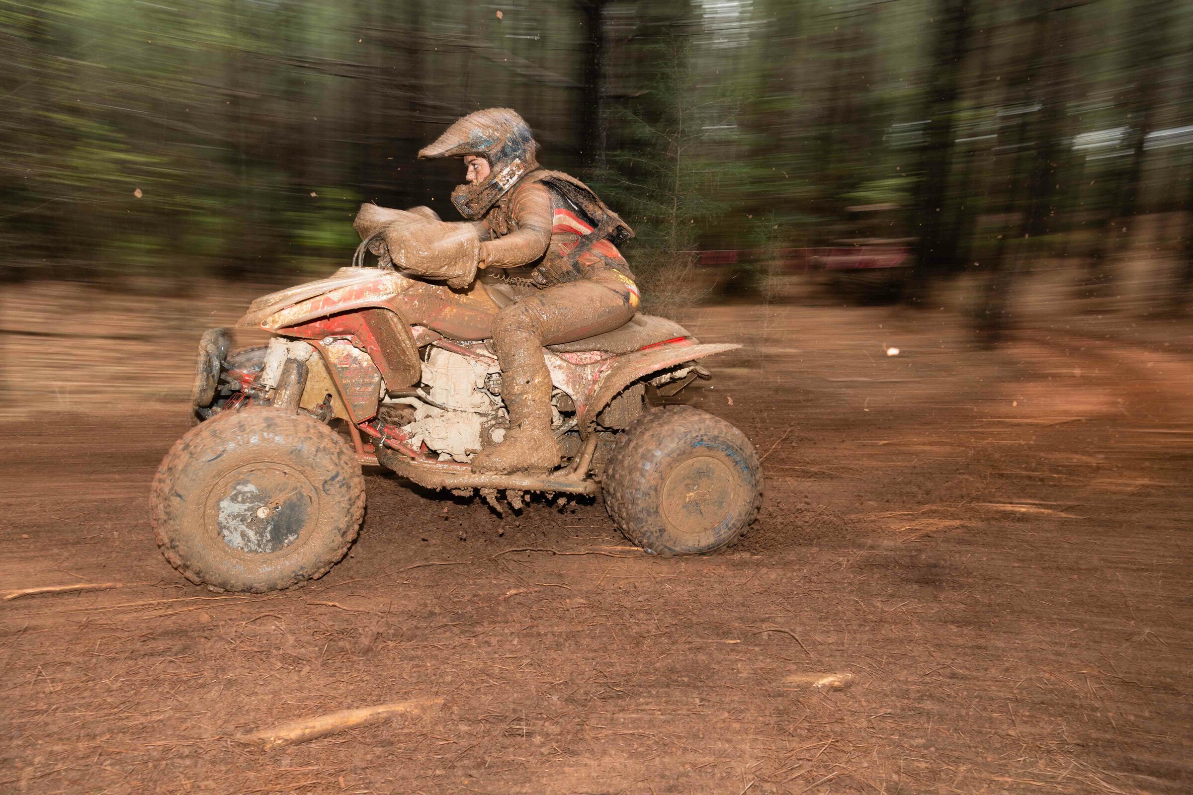 Katelyn Osburn would battle through the conditions to earn second.