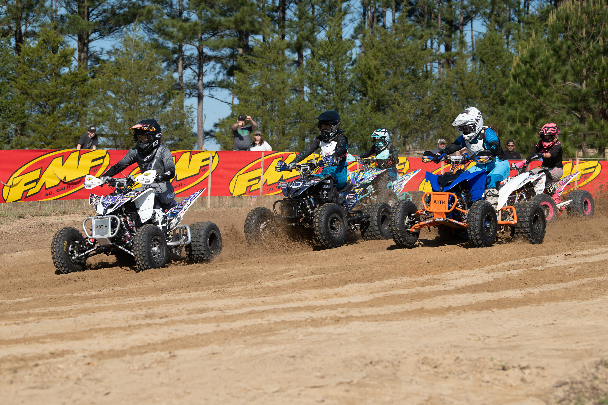 Isabella Gouker leads the way for the ATV Girls Supermini Sr class.