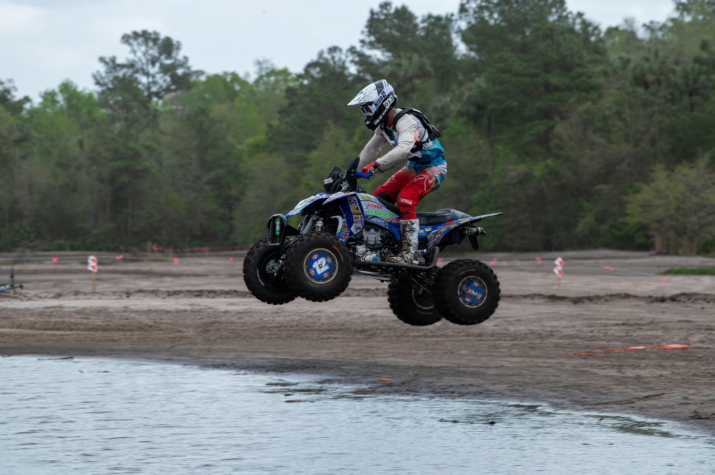 Harrell jumping through the Florida swamps at round two.