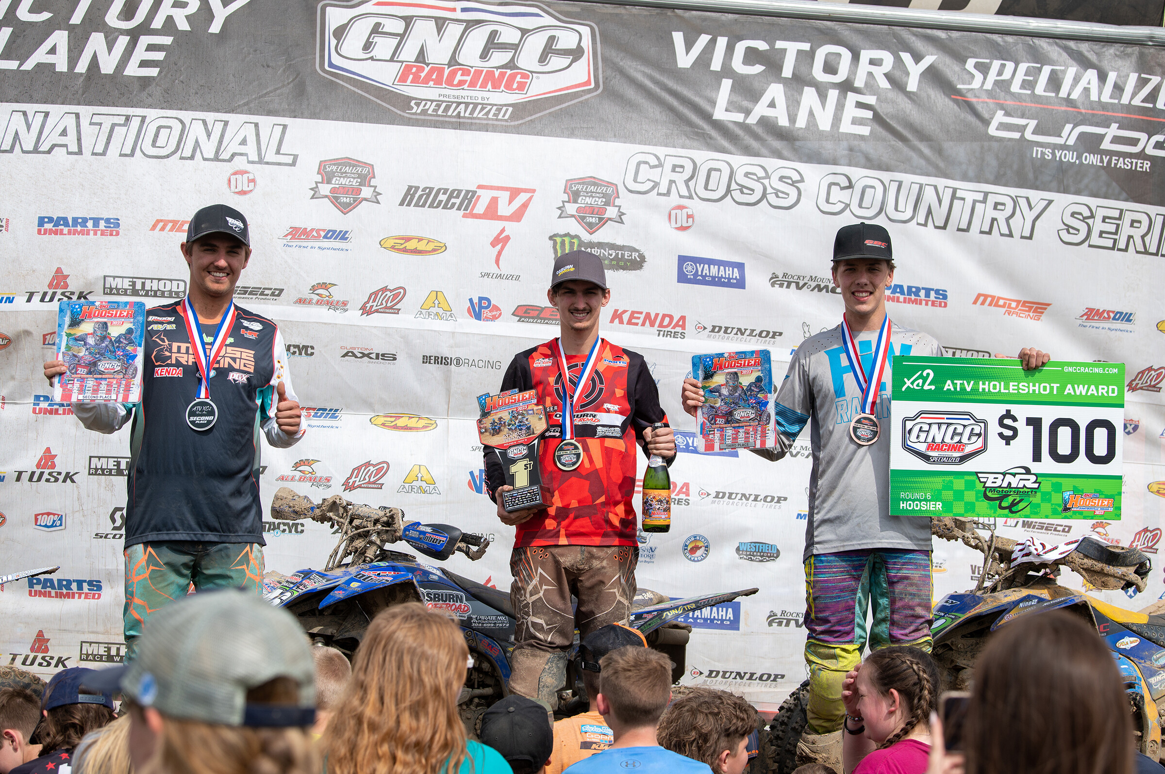 Branden Owens (center), Steve Harrell (left) and Layne McCormick (right) rounded out the XC2 Pro-Am top three.