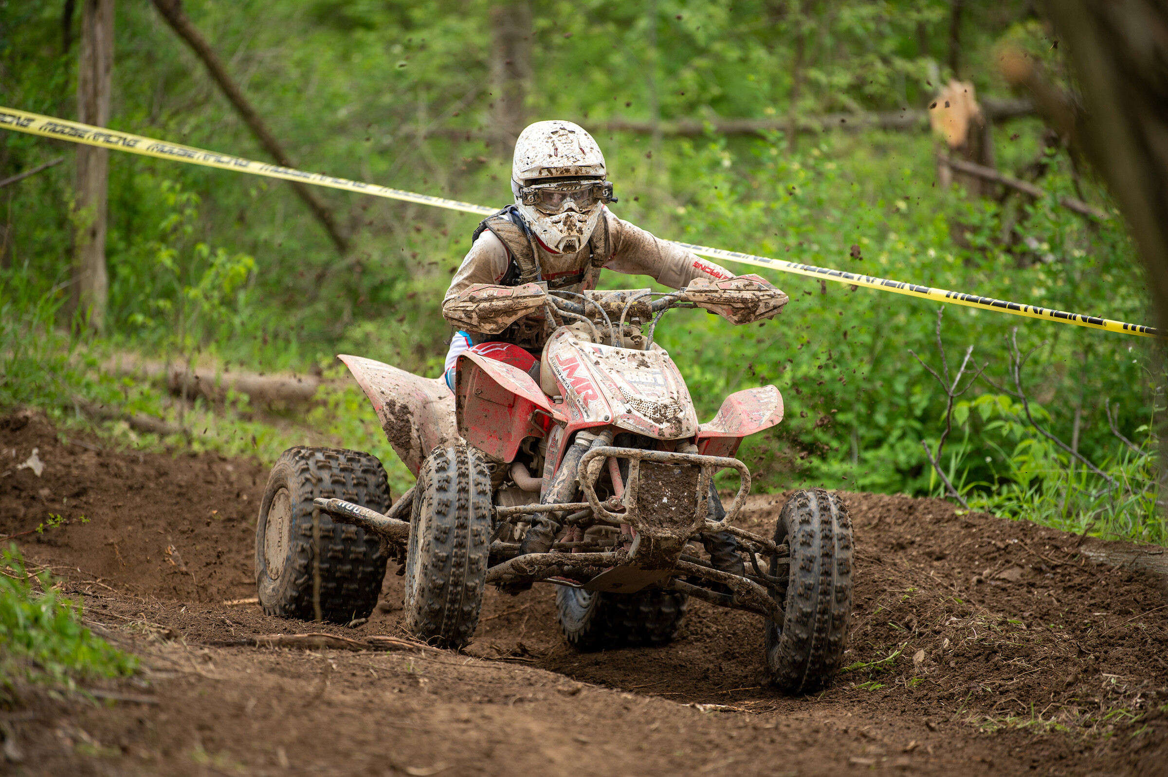 Osburn tried to battle her way to the center of the box at round six.