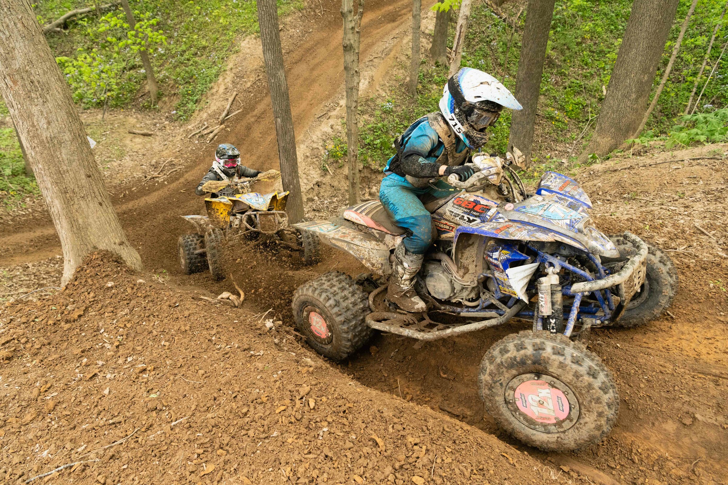 Elioff (#418) made her way to the front of the WXC ATV class on Saturday.
