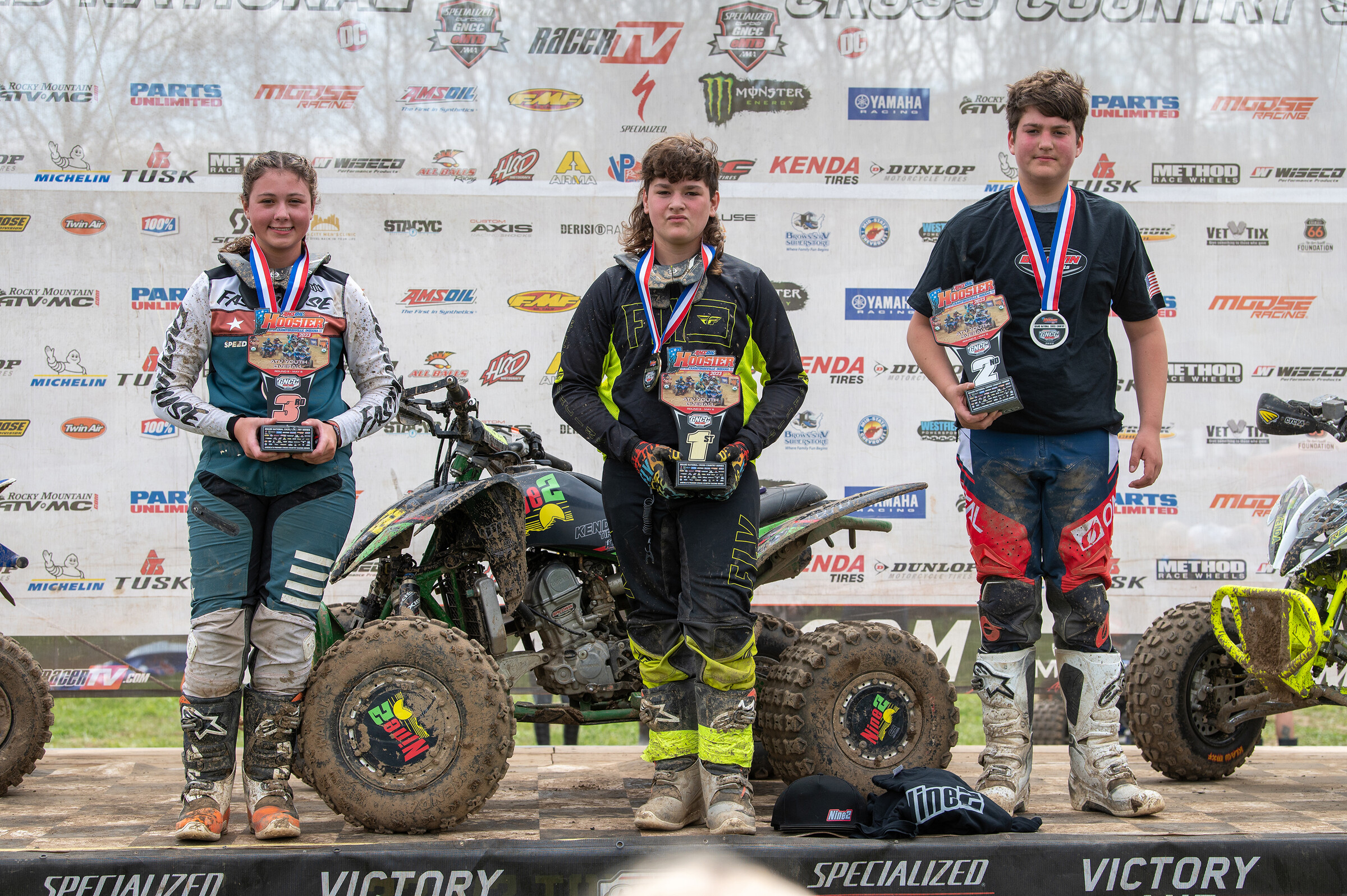 Avery Collins earned a spot on the Youth ATV Overall podium Saturday morning as she finished third overall in the race.