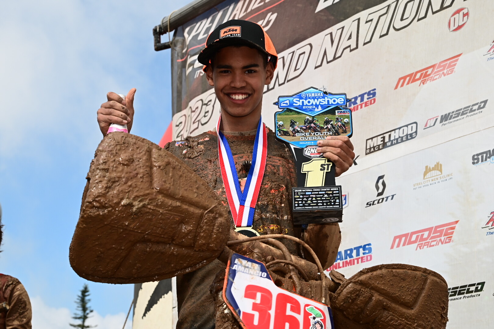 Ryan Amancio earned the Bike Youth overall win in the muddy conditions.