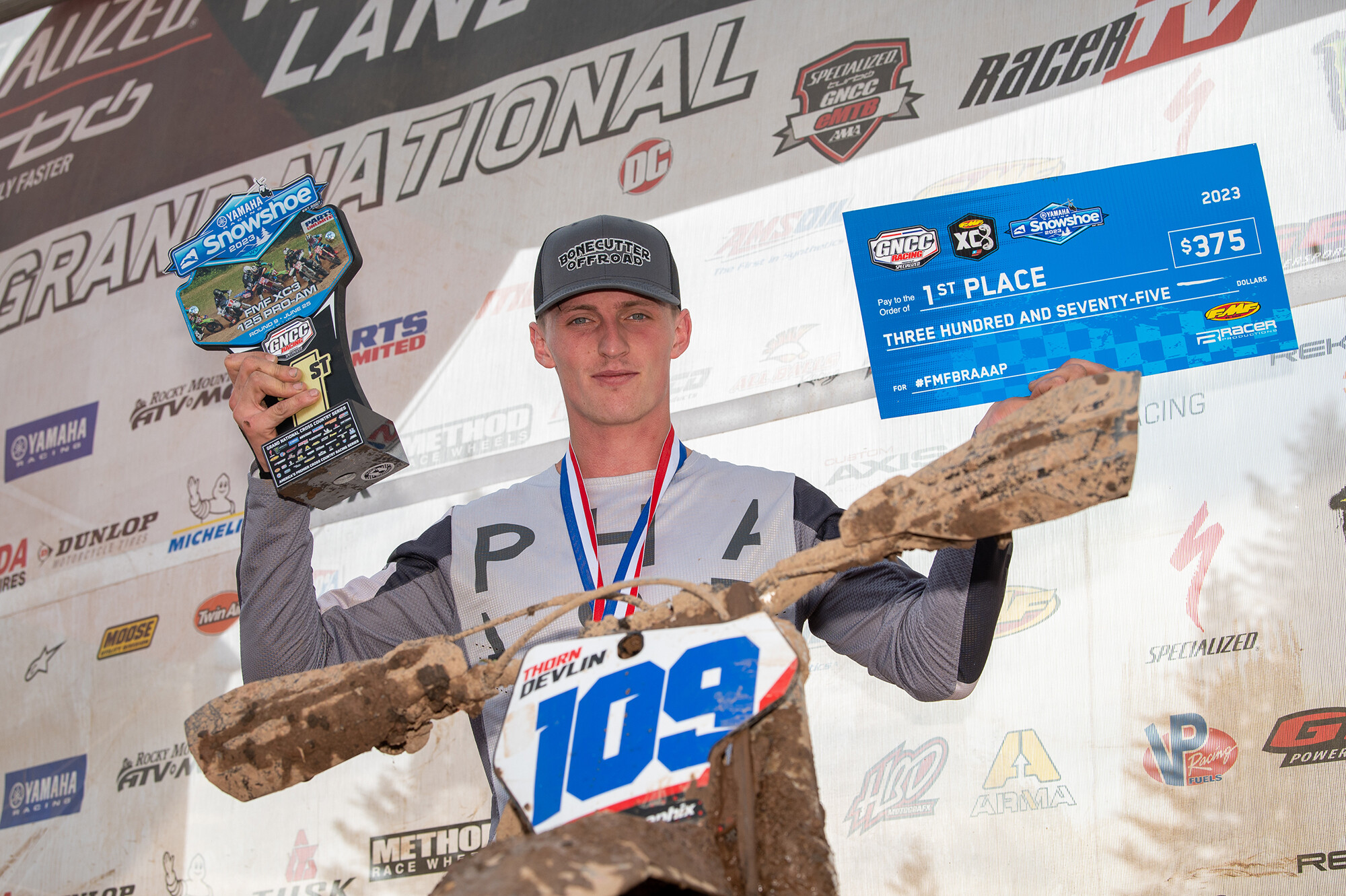 Thorn Devlin earned the FMF XC3 125 Pro-Am class win.