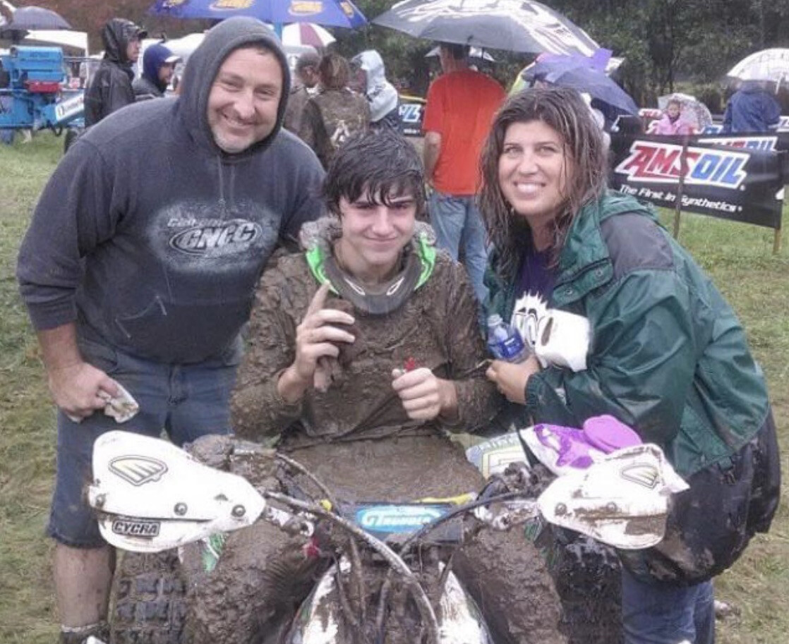 After a nice muddy race.