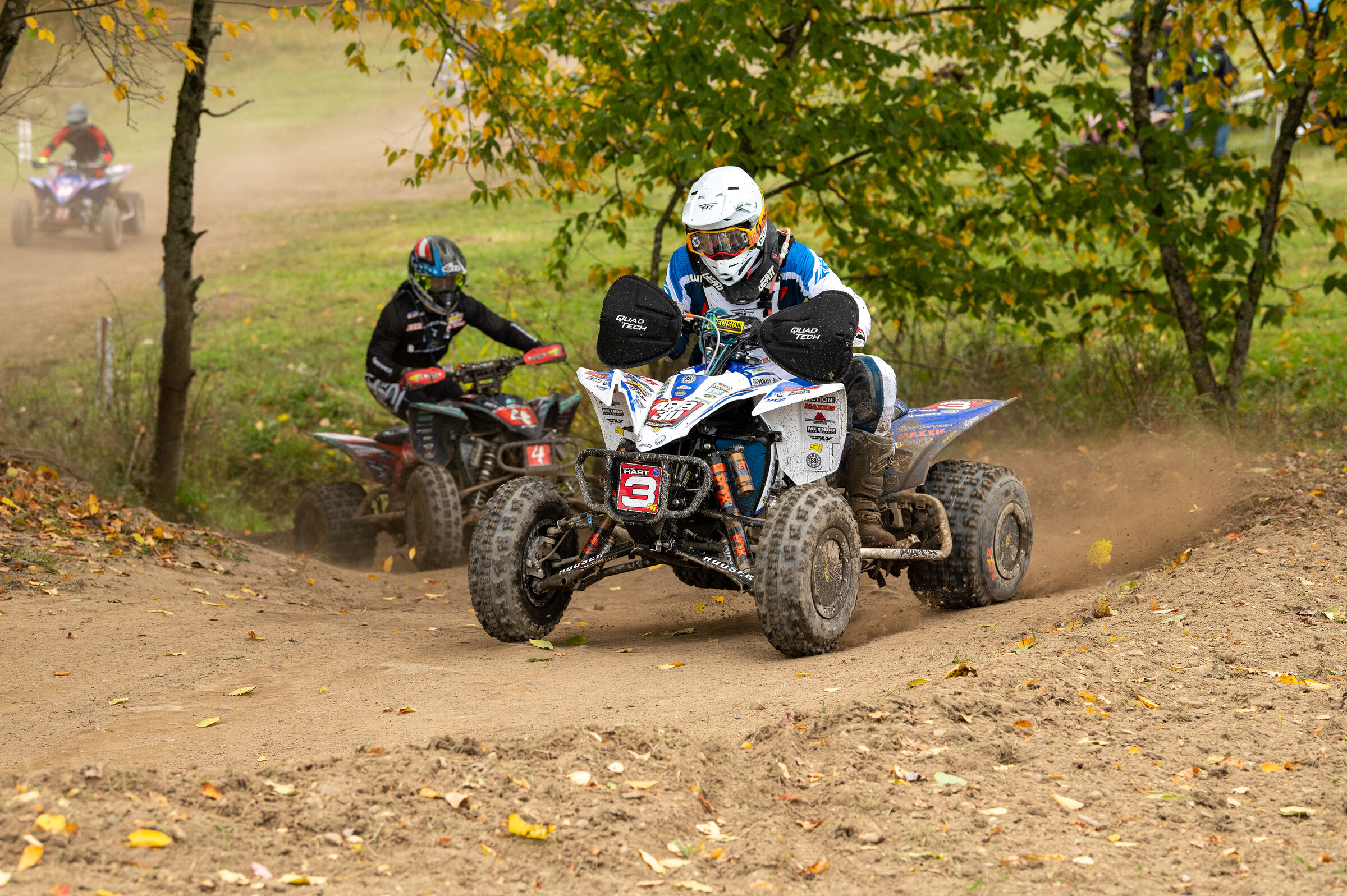 Hunter Hart #3 and Cole Richardson #4 would battle back-and-forth for majority of the race in West Virginia.