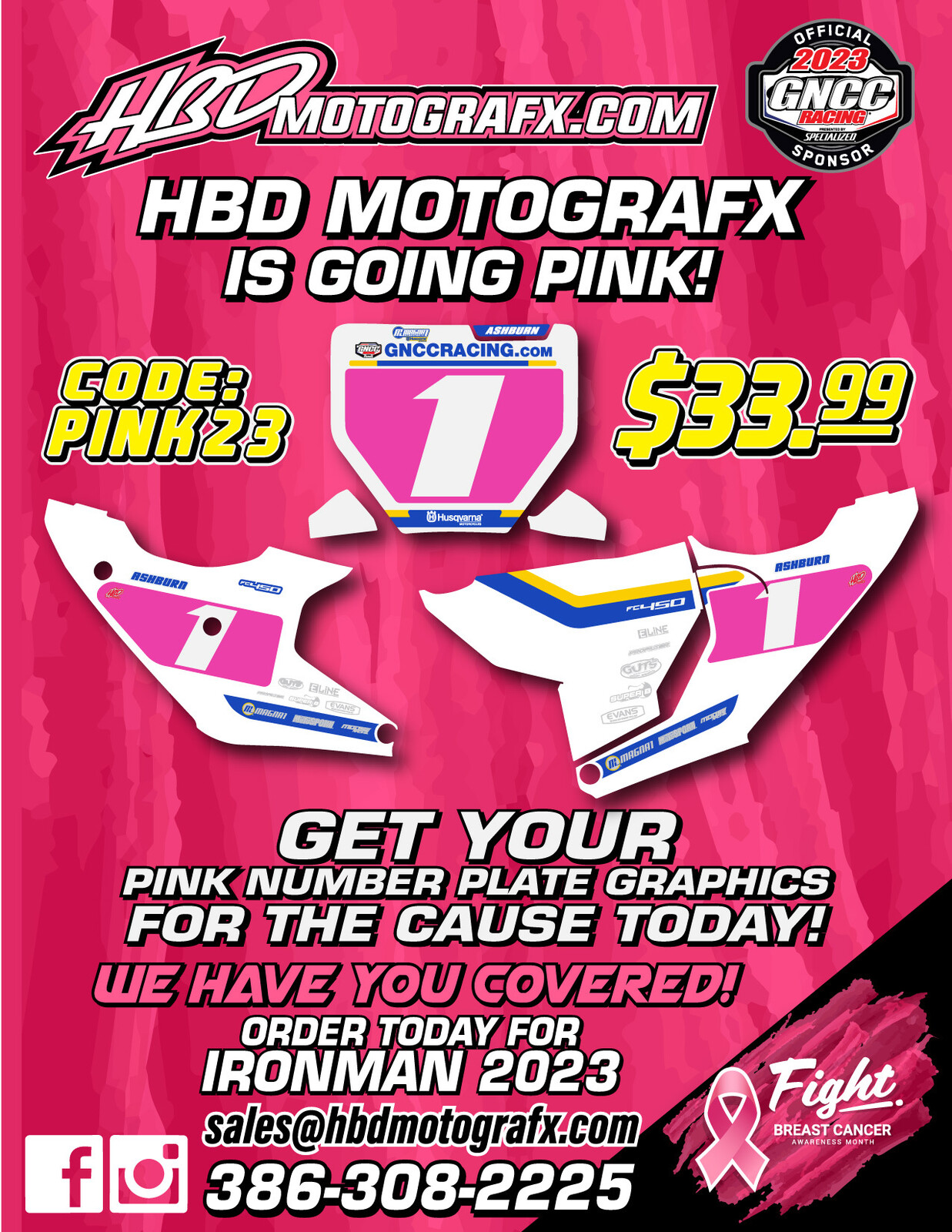 Go PINK with HBD MotoGrafx! 