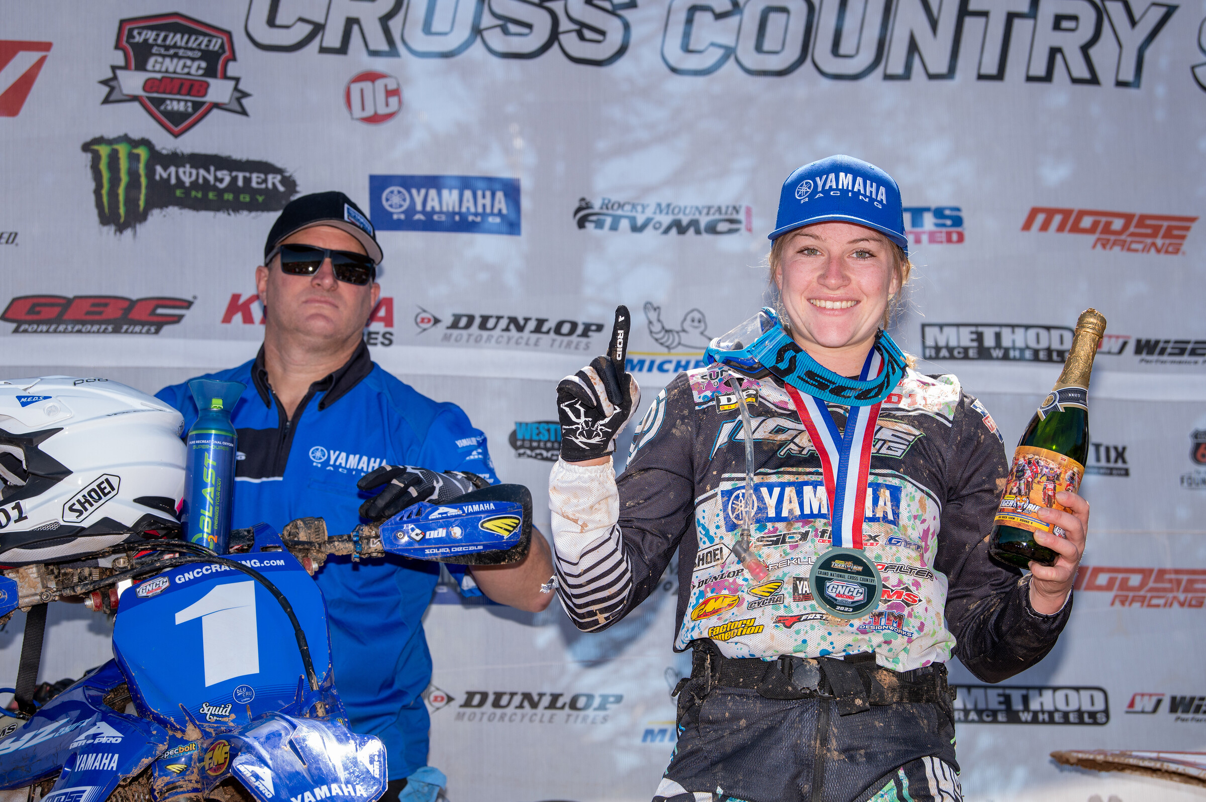 Archer atop the podium at Tiger Run earlier this season.