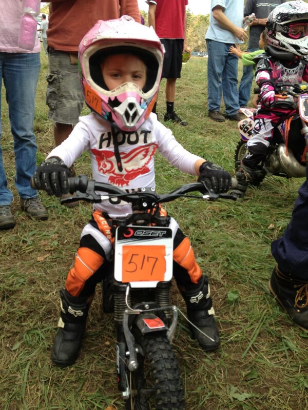 Addie starting out on her OSET.