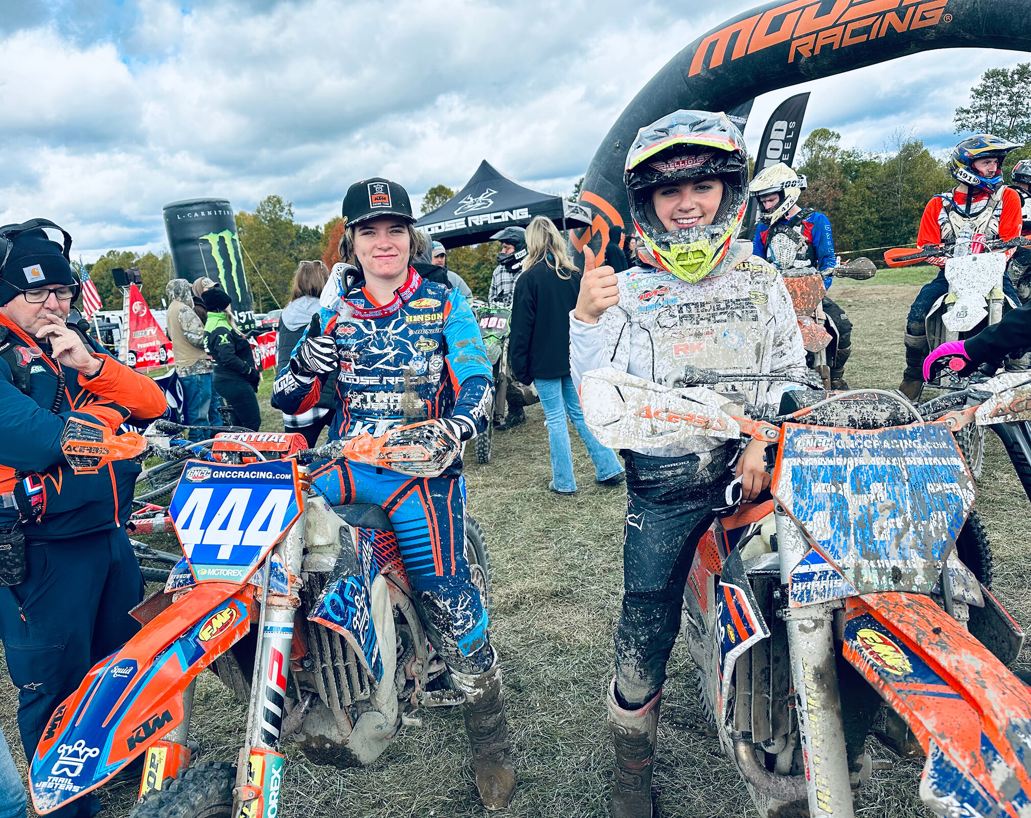 Addie pictured with current WXC racer, Korie Steede.