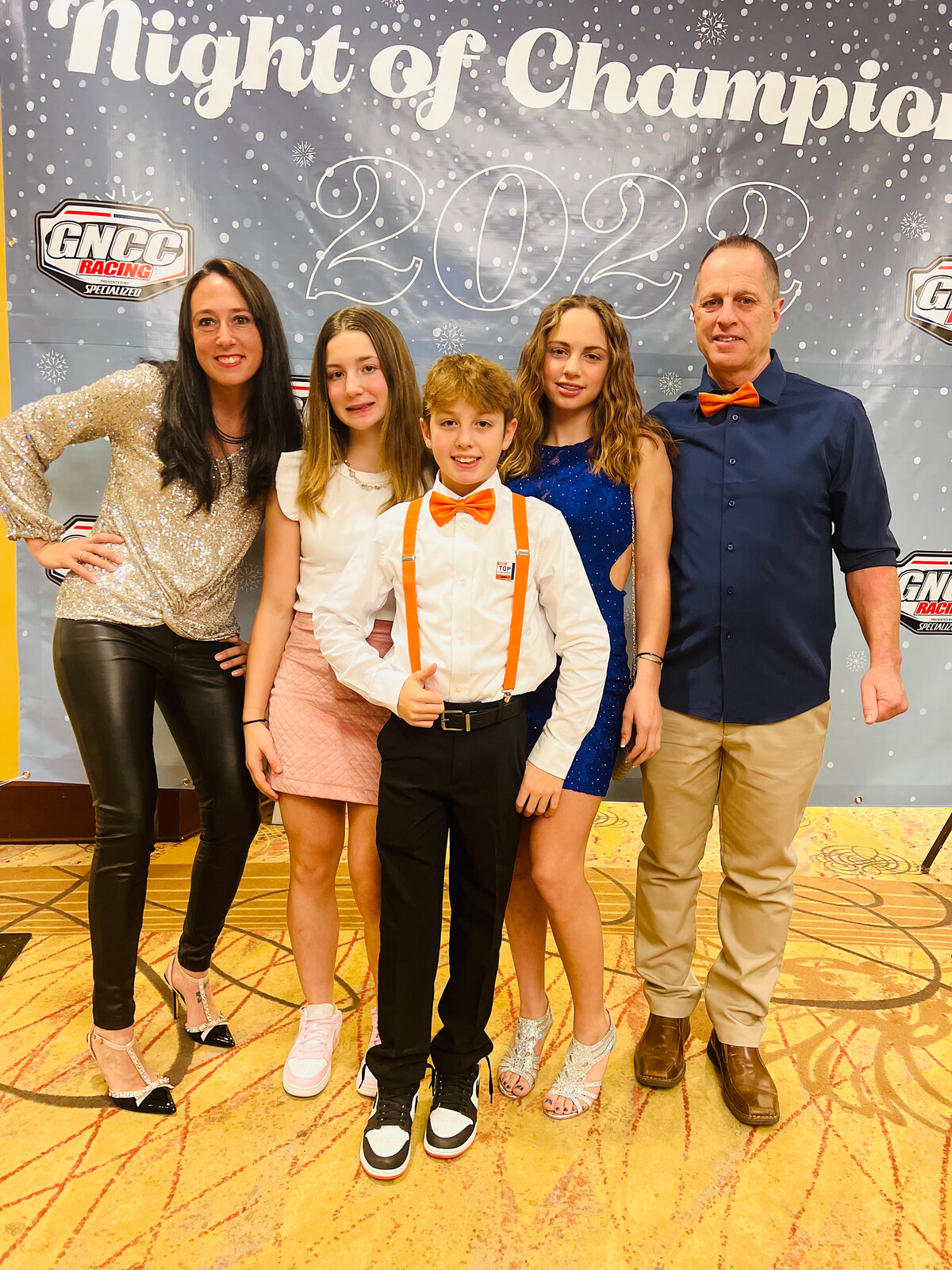 Harris and her family at the 2022 GNCC Banquet.