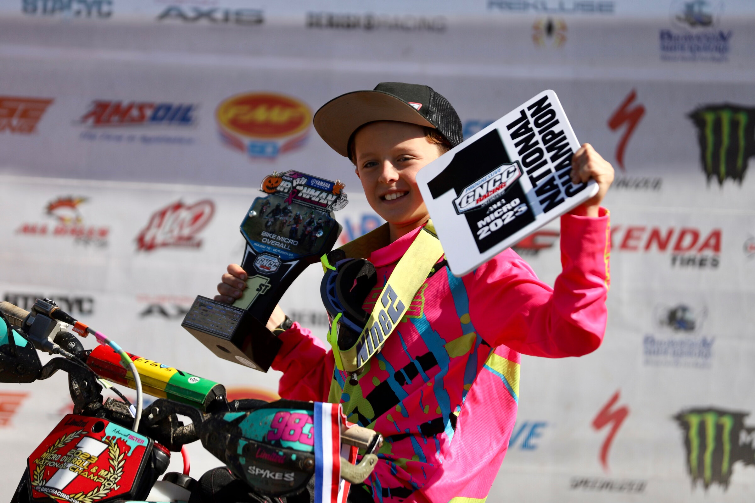 Maverick Boyer clinched the Micro Bike National Championship on Saturday.