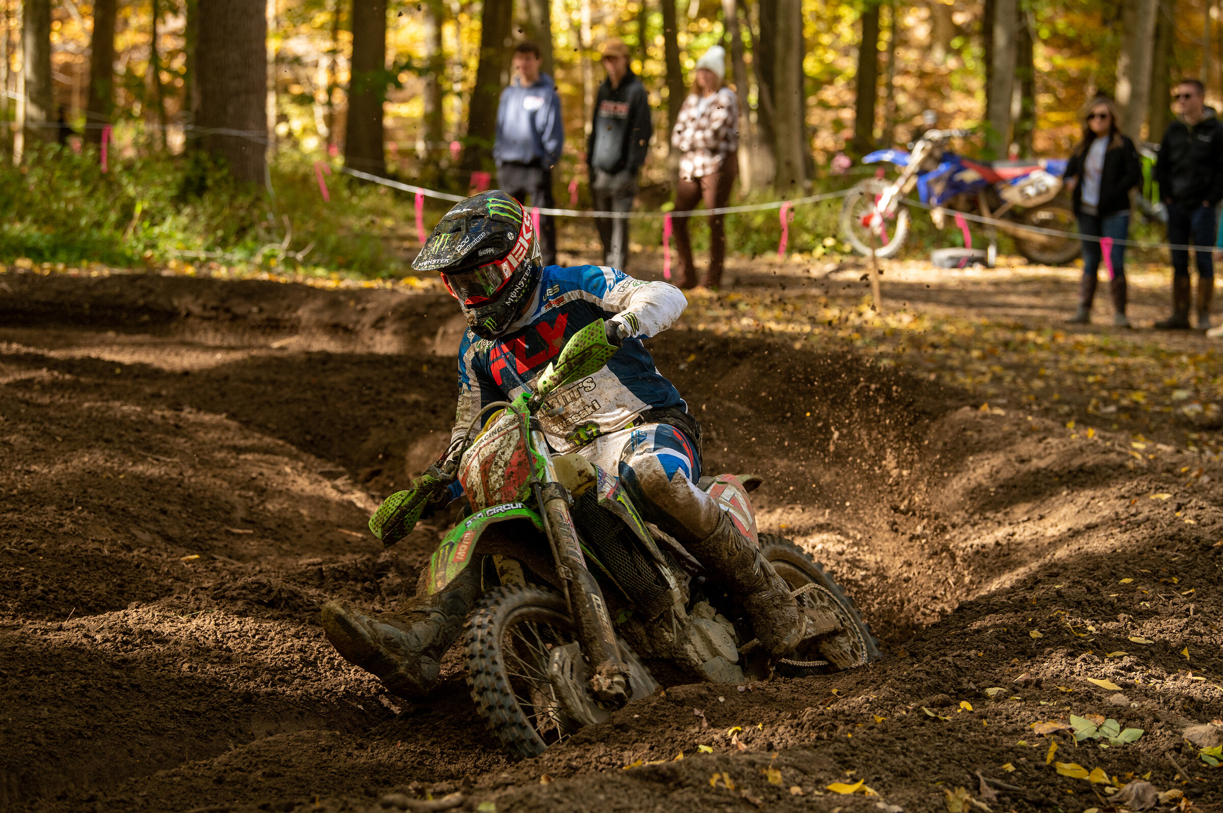 Josh Strang (Babbitts Online/Monster Energy/Kawasaki Team Green) battled back to earn the season finale overall win in Indiana.