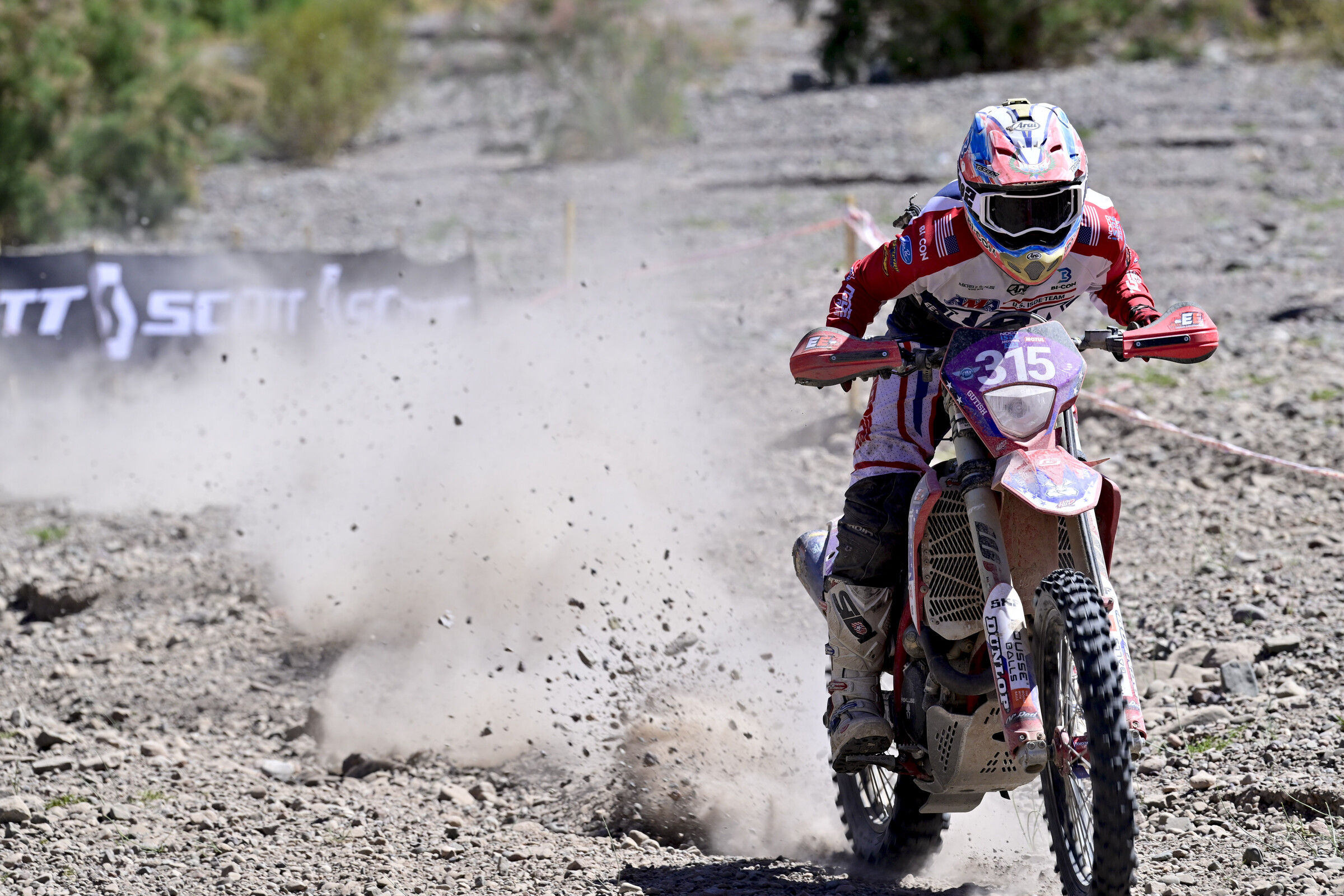 Rachel Gutish was on the move during the third day.