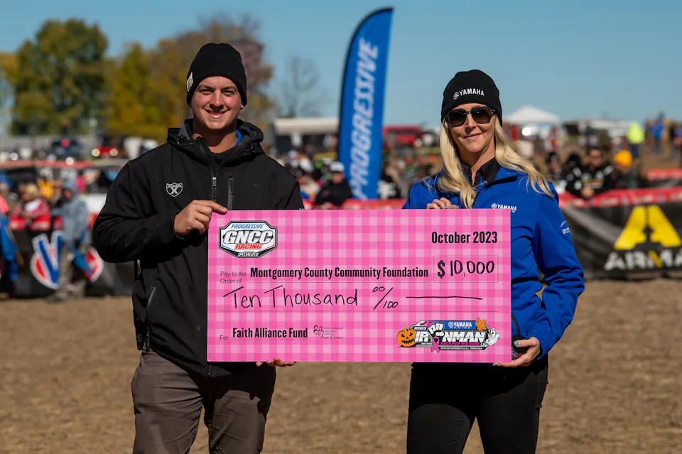 Yamaha Racing Ironman GNCC Donations Top $10,000 Towards Breast Cancer Awareness in Montgomery County 
