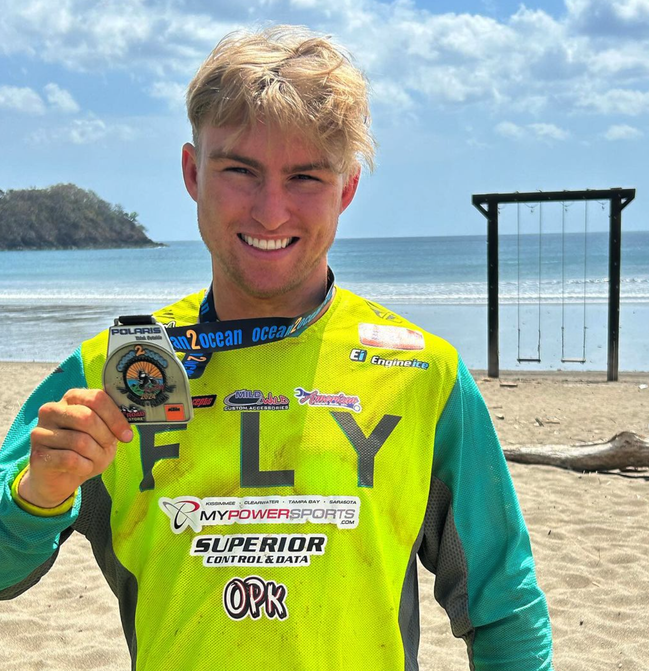 Jesse Ansley after competing in the Ocean2Ocean challenge.