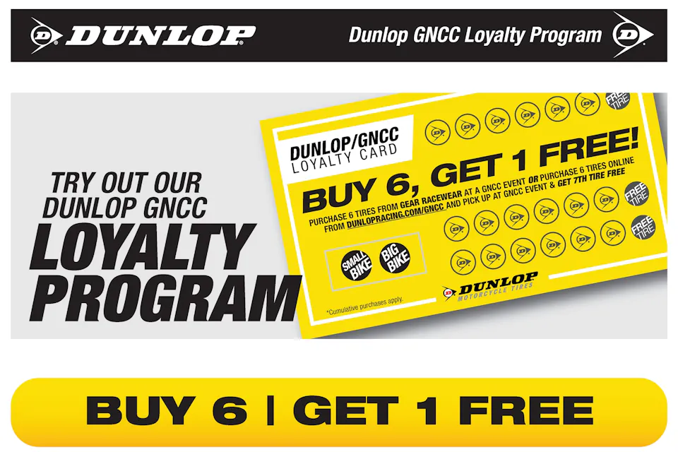 Dunlop To Continue To Improve GNCC Racing Support In 2024