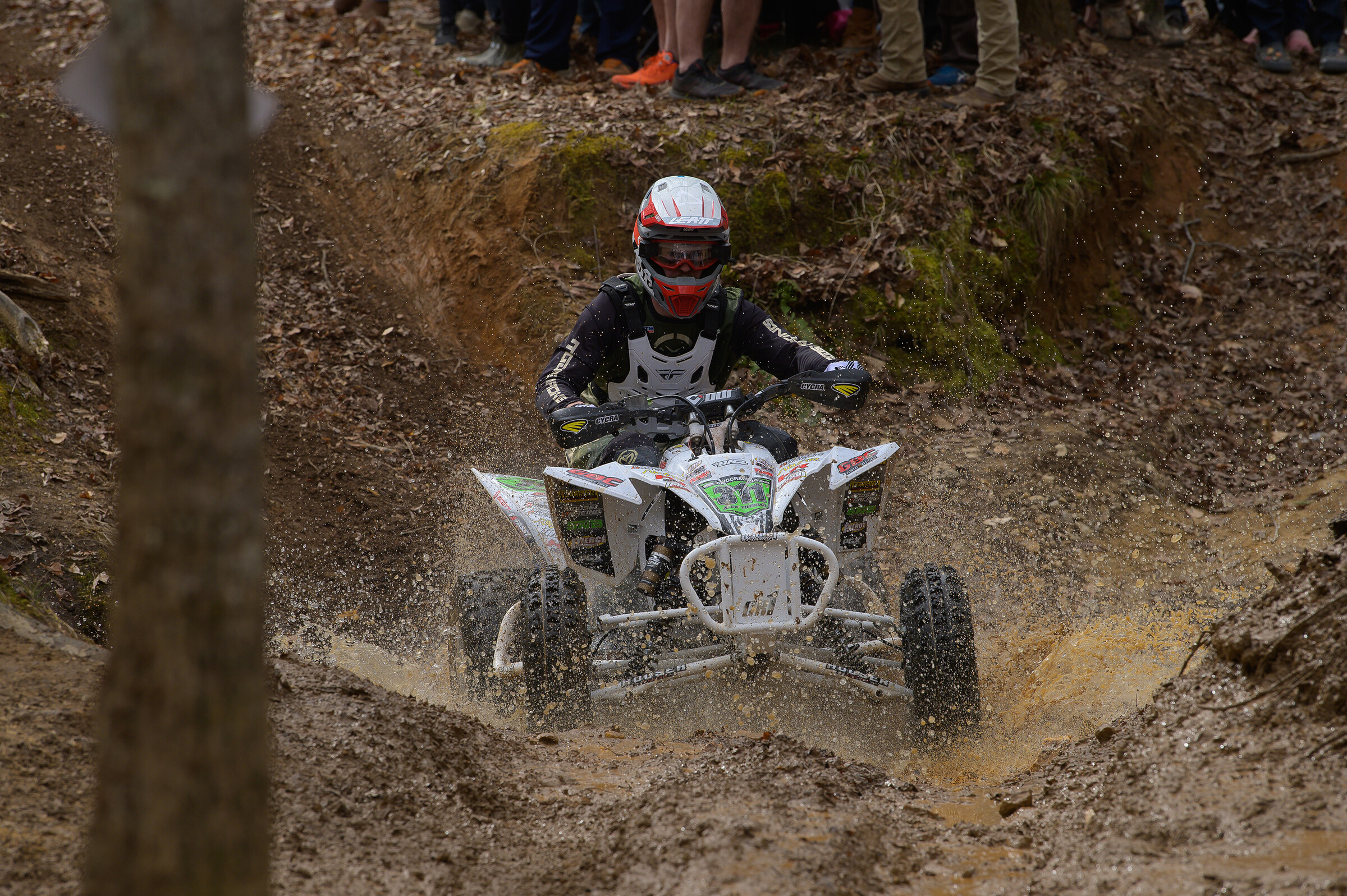 Alex battling his way through the course at round one this season.