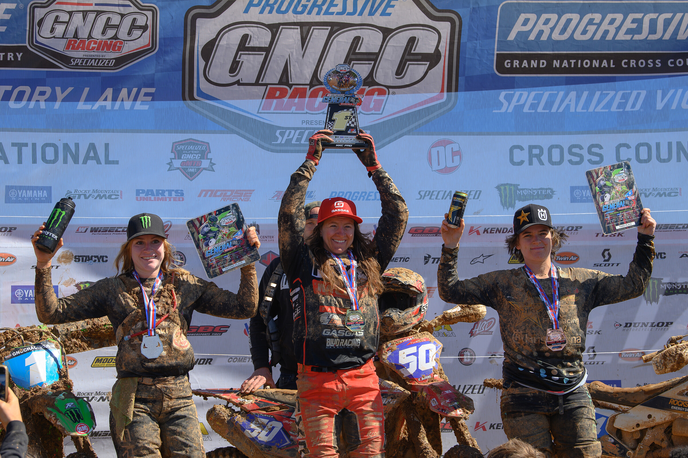 Shelby Turner (center) earned her first-ever WXC class win. Rachael Archer (left) and Korie Steede (right) finished second and third in the class.
