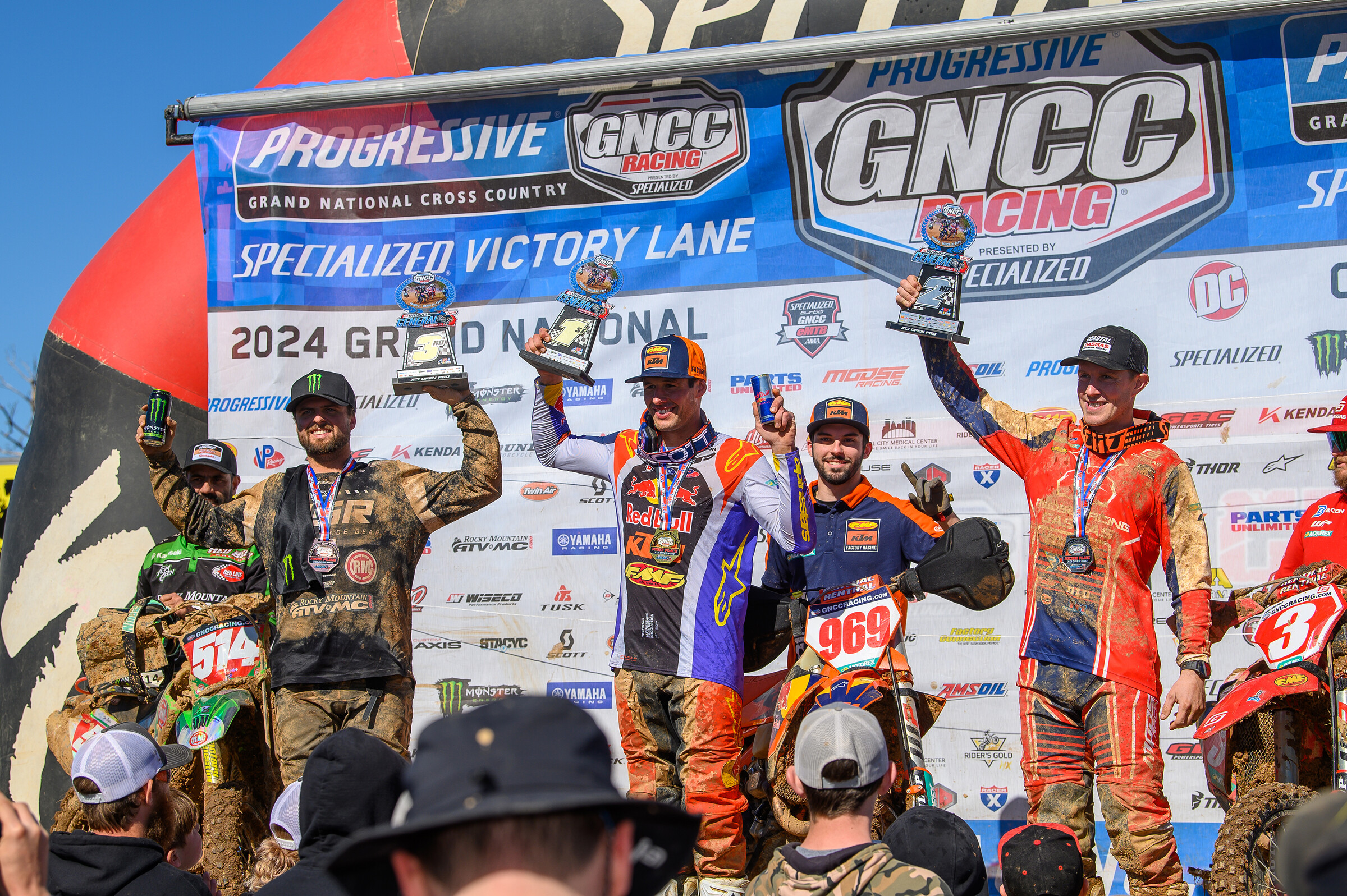 The Specialized General XC1 Open Pro Podium: Johnny Girroir (center), Jordan Ashburn (right) and Steward Baylor (left).